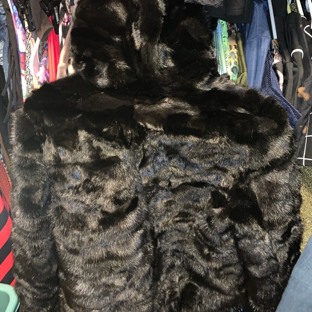Women’s 100% Mink Fur Bomber Jacket Coat - Small